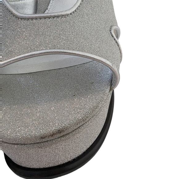 Alexander McQueen Silver Platform Heels Size 8.5 As Seen On Taylor Swift Strappy - Picture 12 of 16